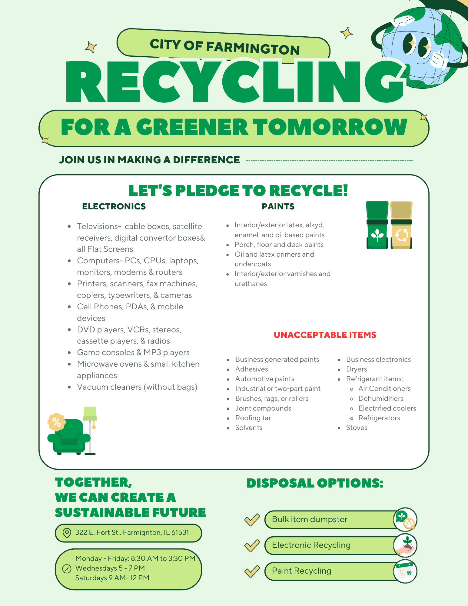 Garbage and Recycling City of Farmington, Illinois